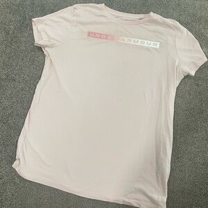 Under Armour Light Pink Short Sleeve Logo Tee
